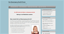 Desktop Screenshot of nasenspraysucht.info